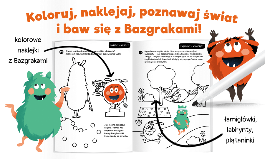  Kapitan Nauka; Bazgraki; książeczki suchościeralne; książeczki dla maluchów; książki aktywizujące